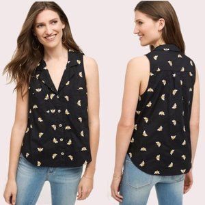 Anthropologie HD in Paris Bee Winnie Tank Black Size 6